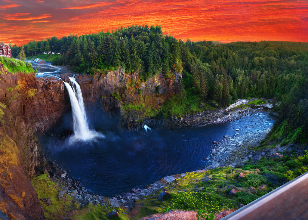 Snoqualmie Falls jigsaw puzzle in Thomas Berry puzzles on TheJigsawPuzzles.com