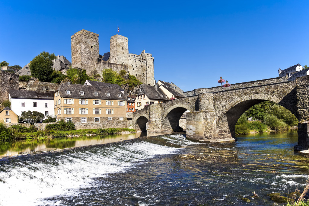 Runkel Town and Castle, Germany jigsaw puzzle in Waterfalls puzzles on TheJigsawPuzzles.com