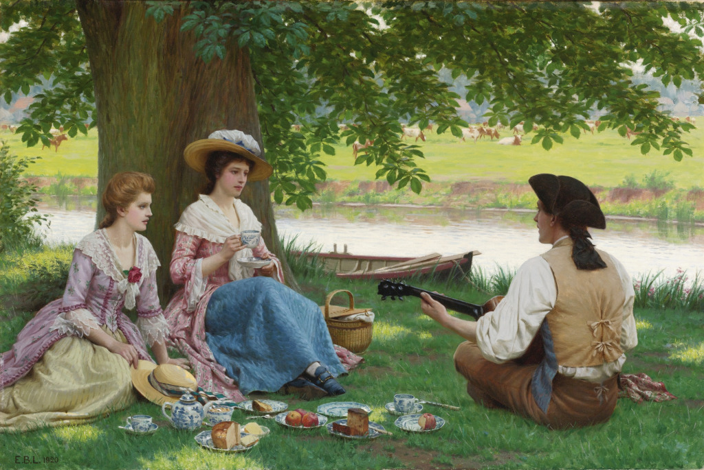 A Picnic Party jigsaw puzzle in Piece of Art puzzles on TheJigsawPuzzles.com
