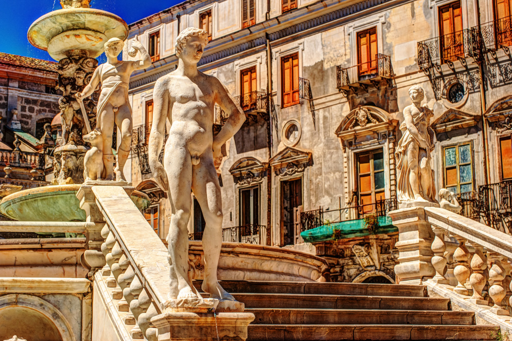 Baroque Piazza Pretoria, Sicily, Italy jigsaw puzzle in Puzzle of the Day puzzles on TheJigsawPuzzles.com