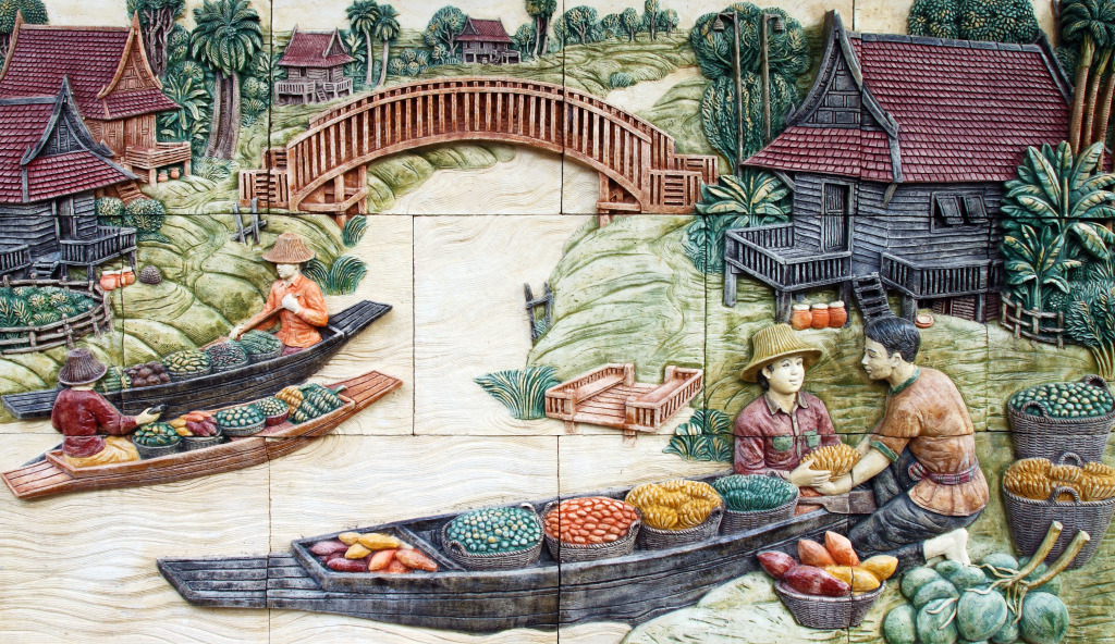 Храм Ват Си Чом Чуэн, Таиланд jigsaw puzzle in Мосты puzzles on TheJigsawPuzzles.com