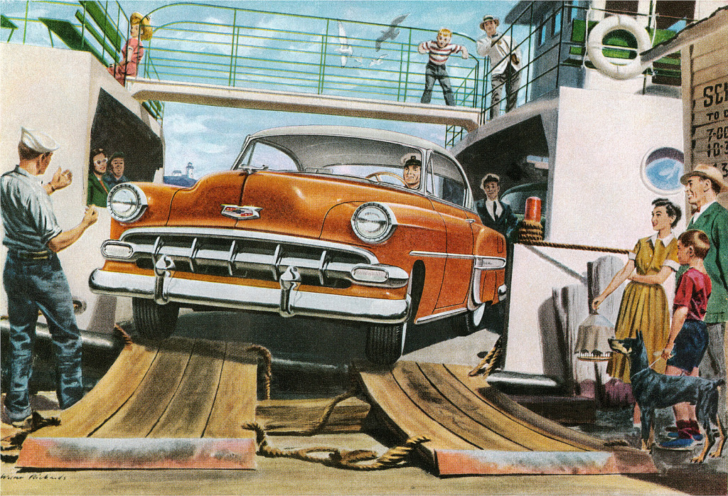 1954 Chevrolet Ad jigsaw puzzle in Cars & Bikes puzzles on TheJigsawPuzzles.com