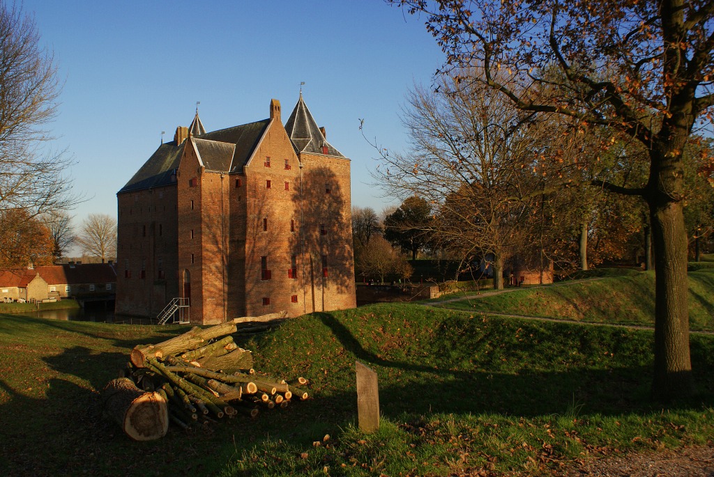 Slot Loevestein, Netherlands jigsaw puzzle in Castles puzzles on TheJigsawPuzzles.com