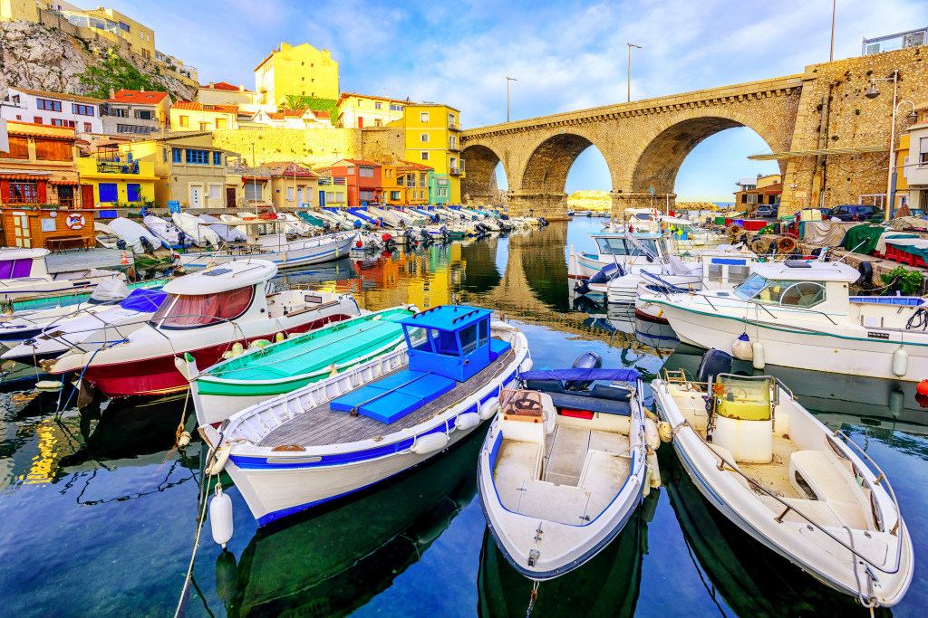 Vallon des Auffes Harbor, Marseille, France jigsaw puzzle in Great Sightings puzzles on TheJigsawPuzzles.com