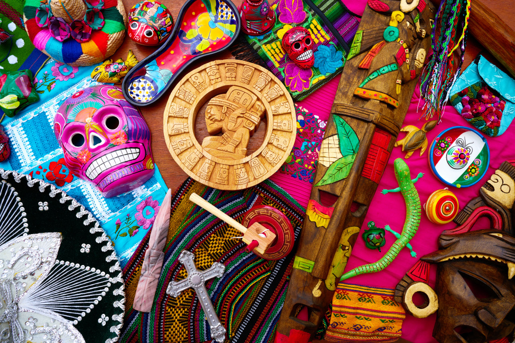 Mexikanische handgefertigte Souvenirs jigsaw puzzle in Handgemacht puzzles on TheJigsawPuzzles.com