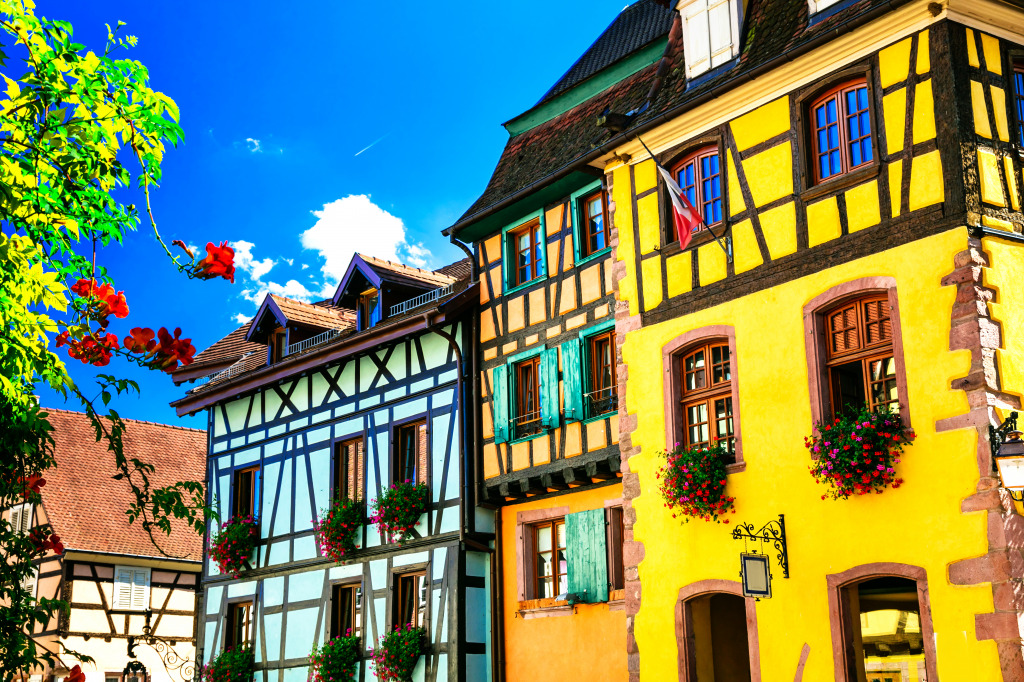 Riquewihr Village, Alsace, France jigsaw puzzle in Puzzle of the Day puzzles on TheJigsawPuzzles.com