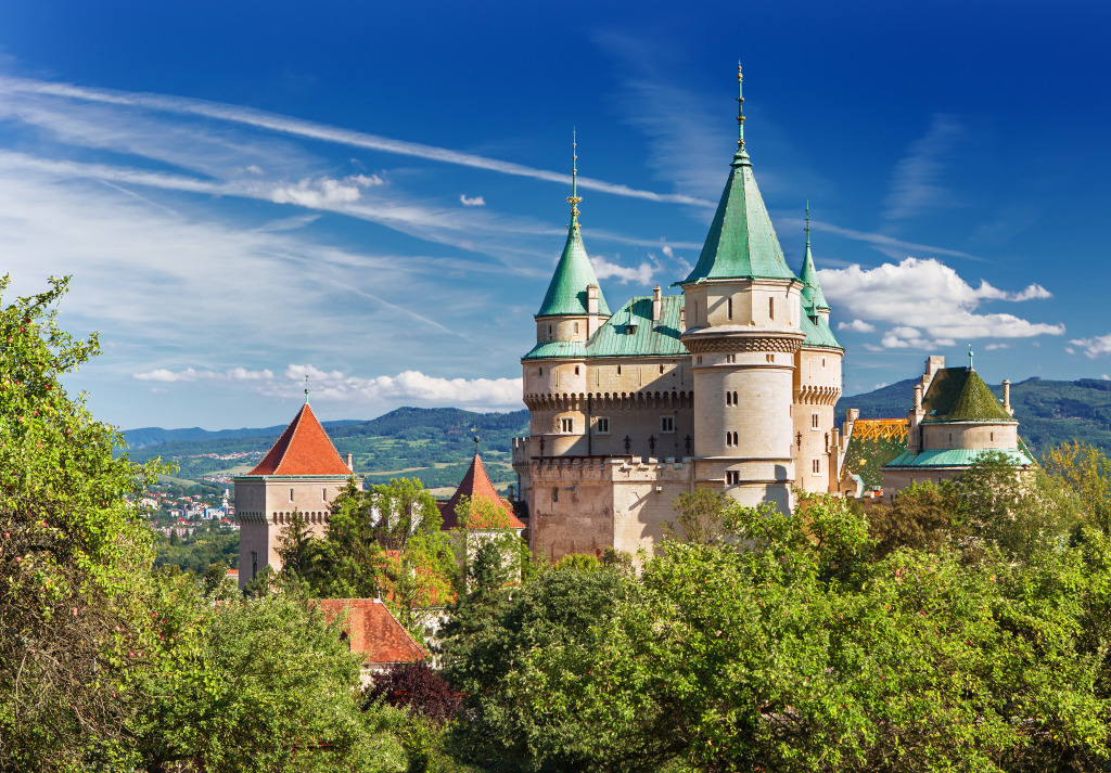 Mittelalterliches Schloss in Bojnice, Slowakei jigsaw puzzle in Schlösser puzzles on TheJigsawPuzzles.com