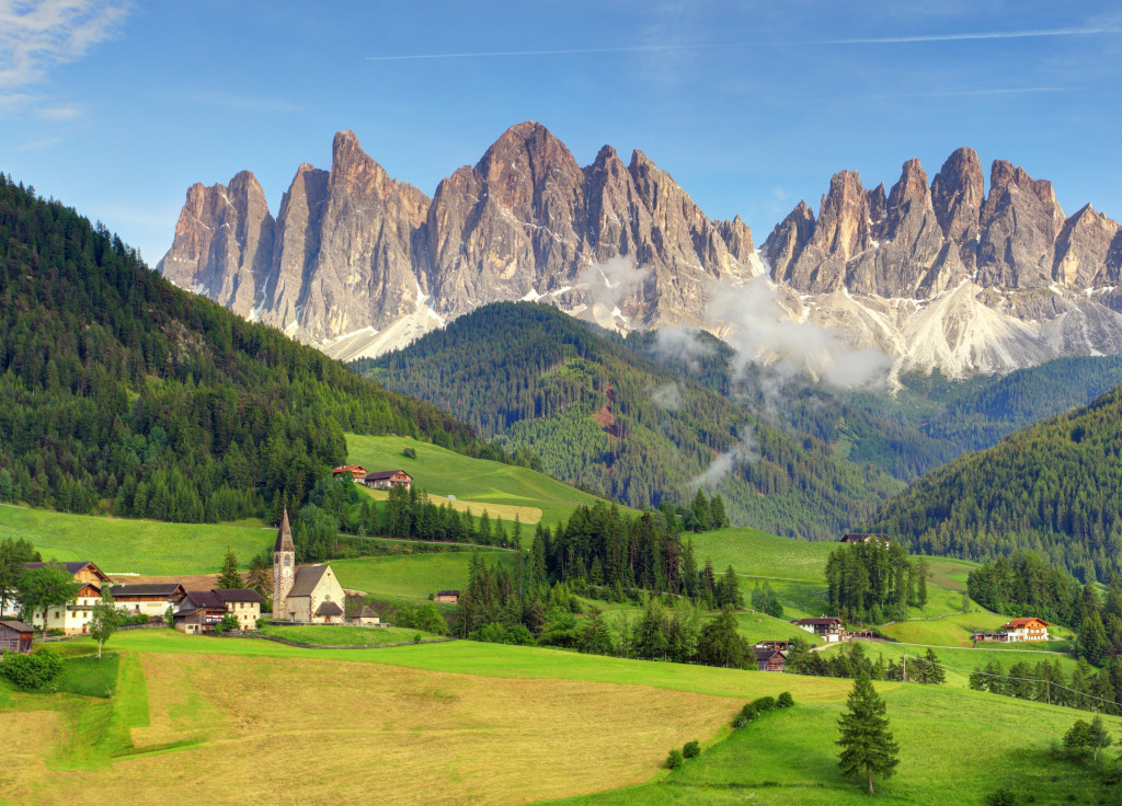 Val di Funes, Dolomites, Itália jigsaw puzzle in Lugares Maravilhosos puzzles on TheJigsawPuzzles.com