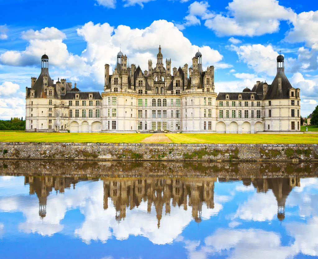 Castelo de Chambord, Vale do Loire, França jigsaw puzzle in Castelos puzzles on TheJigsawPuzzles.com