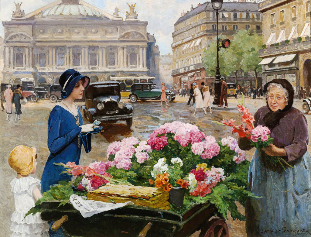 The Flower Seller, Paris jigsaw puzzle in Piece of Art puzzles on TheJigsawPuzzles.com