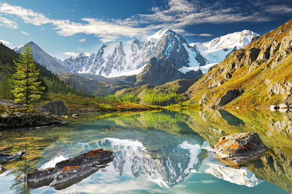 Chuya Ridge, Altai Mountains, Siberia jigsaw puzzle in Puzzle of the Day puzzles on TheJigsawPuzzles.com