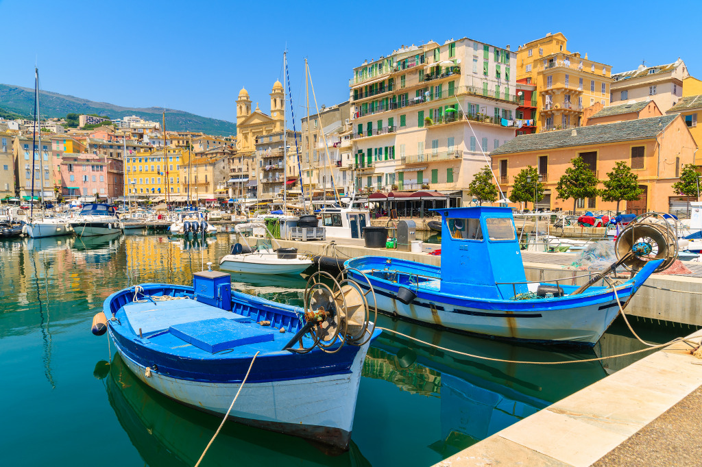 Fishing Boats in Bastia Port, Corsica Island jigsaw puzzle in Great Sightings puzzles on TheJigsawPuzzles.com