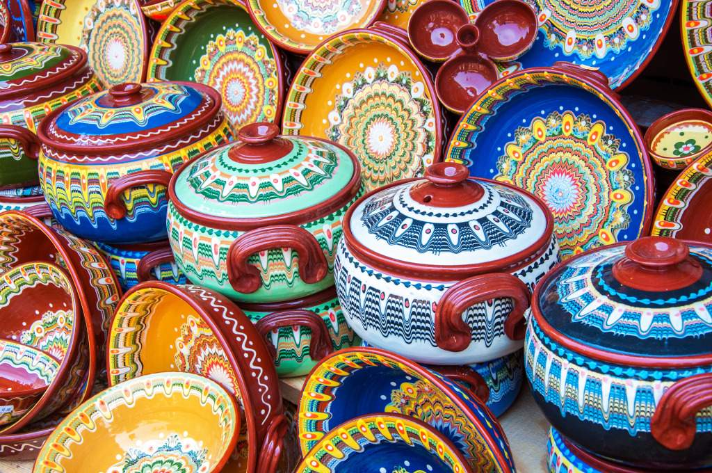 Traditional Bulgarian Pottery jigsaw puzzle in Handmade puzzles on TheJigsawPuzzles.com