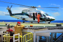 Helicopter on an Offshore Oil Rig