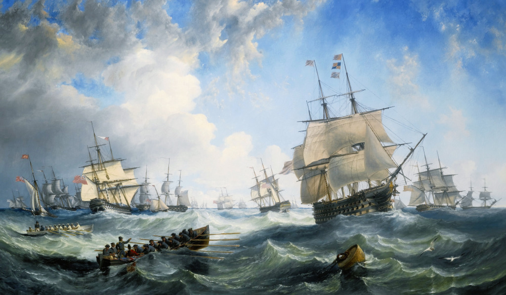 The Channel Fleet in Heavy Weather jigsaw puzzle in Piece of Art puzzles on TheJigsawPuzzles.com