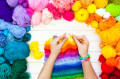 Balls of Colored Yarn