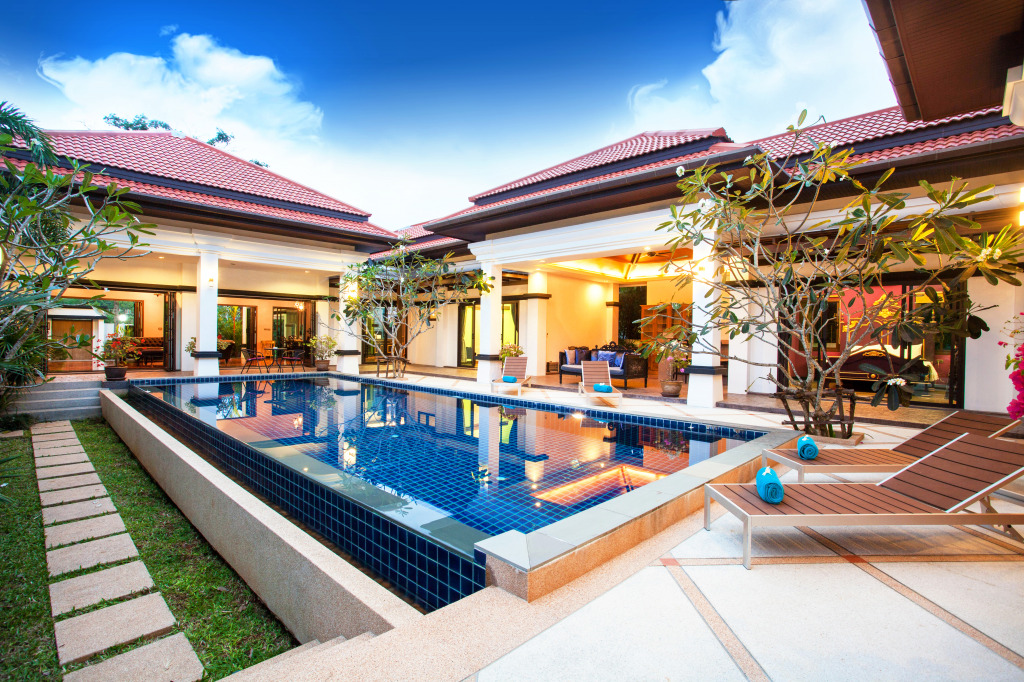 Luxury Pool Villa jigsaw puzzle in Puzzle of the Day puzzles on TheJigsawPuzzles.com