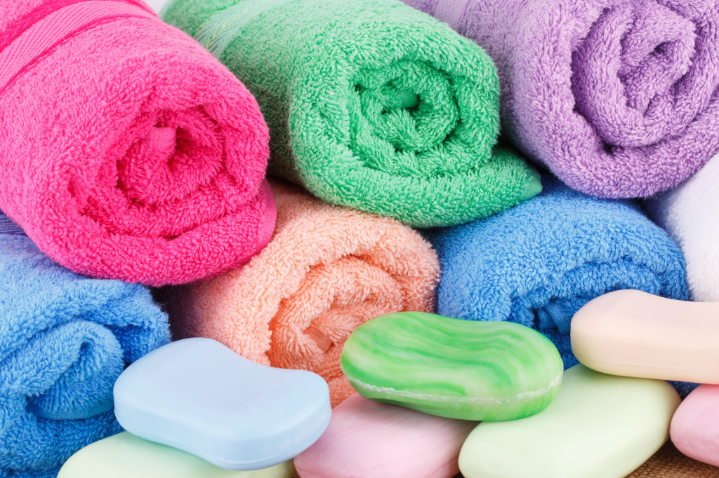 Towels and Soap jigsaw puzzle in Macro puzzles on TheJigsawPuzzles.com