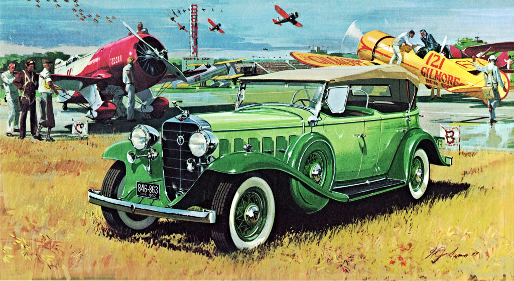 1932 Cadillac V-8 Model 355b Phaeton jigsaw puzzle in Cars & Bikes puzzles on TheJigsawPuzzles.com