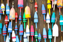 Colorful Buoys in Maine, USA