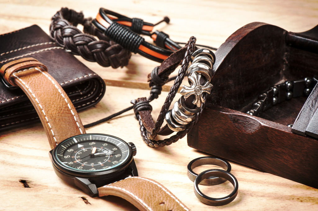Men's Accessories jigsaw puzzle in Macro puzzles on TheJigsawPuzzles.com