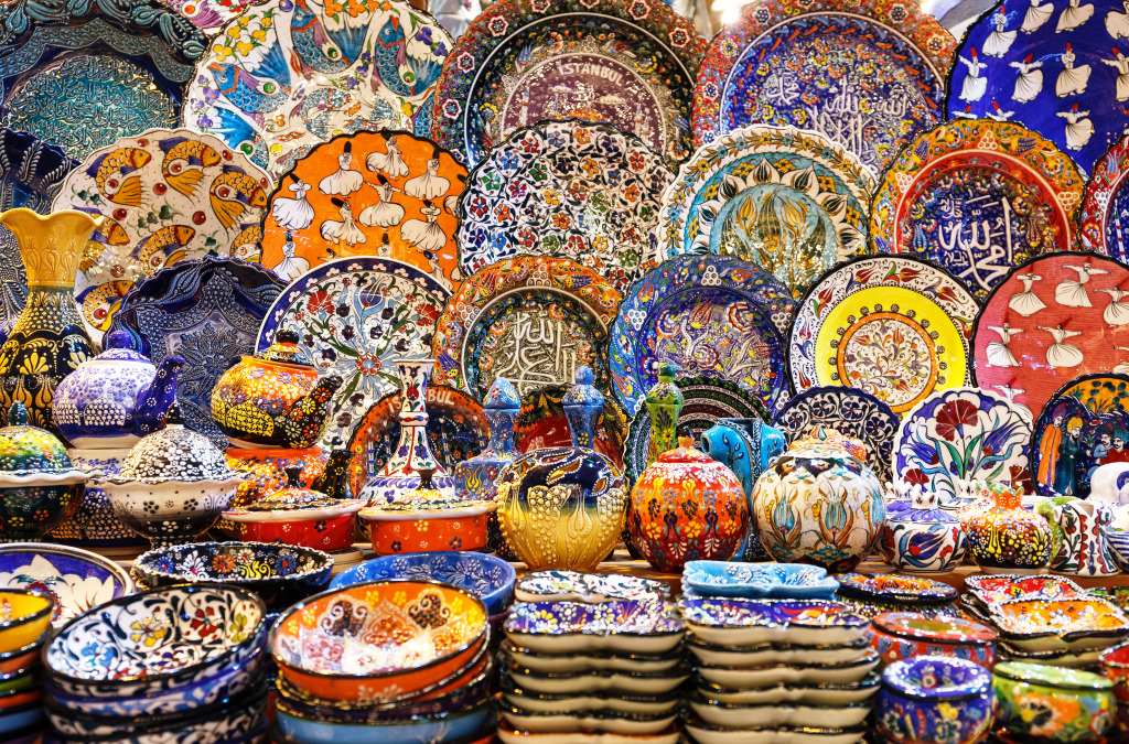 Traditional Turkish Ceramic Souvenirs jigsaw puzzle in Handmade puzzles on TheJigsawPuzzles.com