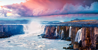 Selfoss Waterfall, Jokulsargljufur NP, Iceland jigsaw puzzle in ...