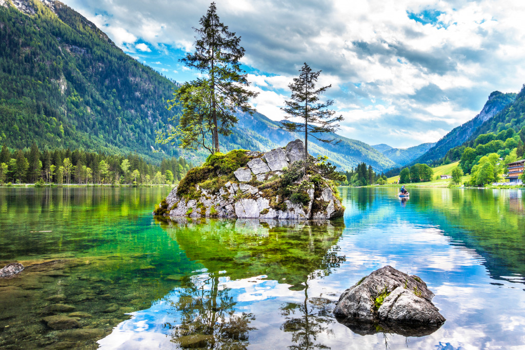 Lake Hintersee, Germany jigsaw puzzle in Great Sightings puzzles on TheJigsawPuzzles.com
