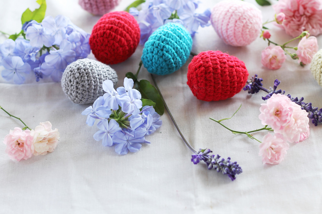 Crochet Easter Eggs jigsaw puzzle in Handmade puzzles on TheJigsawPuzzles.com