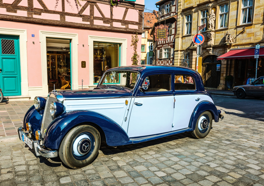 Mercedes-Benz W191 in Bamberg, Germany jigsaw puzzle in Cars & Bikes puzzles on TheJigsawPuzzles.com