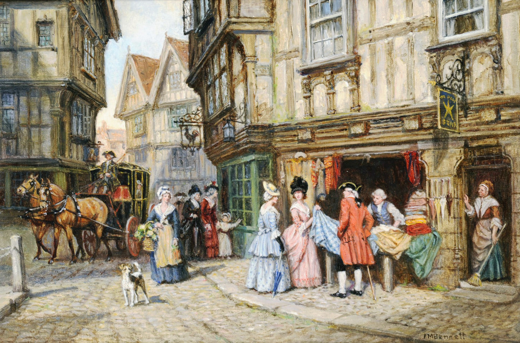 A Busy Street Scene jigsaw puzzle in Piece of Art puzzles on TheJigsawPuzzles.com