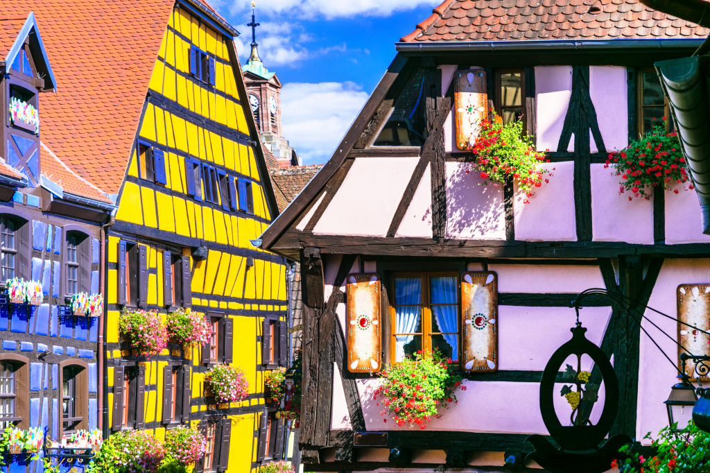 Medieval City of Riquewihr, France jigsaw puzzle in Puzzle of the Day puzzles on TheJigsawPuzzles.com