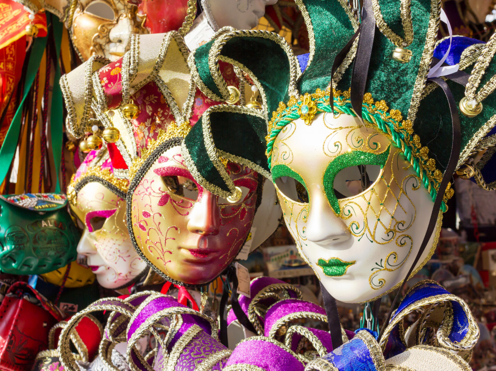 Venetian Masks jigsaw puzzle in Puzzle of the Day puzzles on TheJigsawPuzzles.com