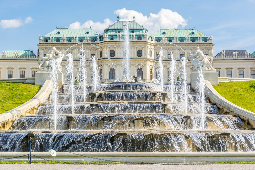 Schloss Belvedere, Wien, Österreich jigsaw puzzle in Wasserfälle puzzles on TheJigsawPuzzles.com