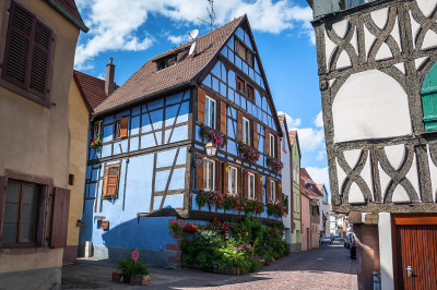 Historic Center of Selestat, France jigsaw puzzle in Street View ...