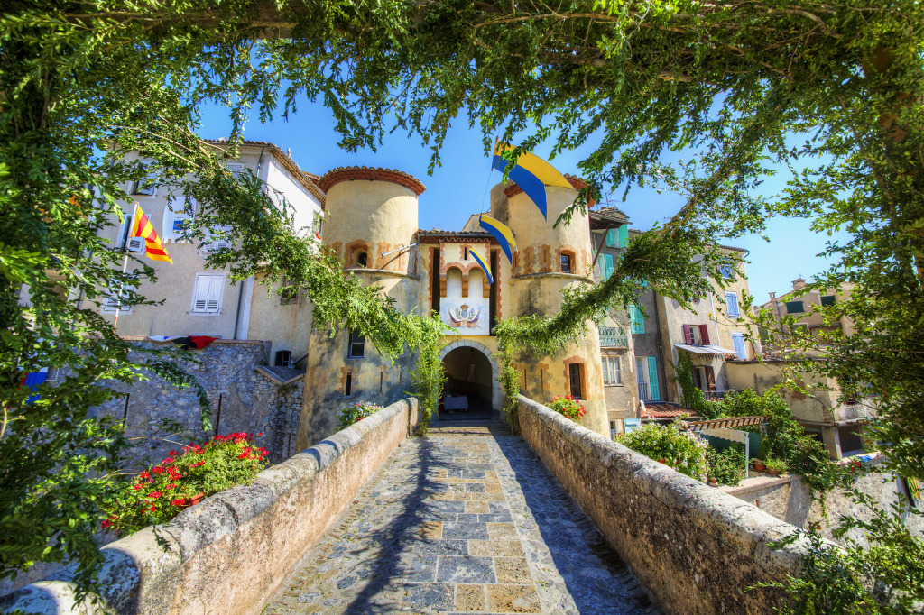 Cidade Medieval de Entrevaux, Provença jigsaw puzzle in Pontes puzzles on TheJigsawPuzzles.com