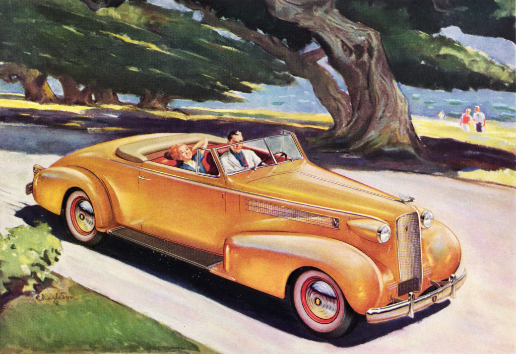 1937 Cadillac Series 60 Cabriolet Coupe jigsaw puzzle in Autos & Motorräder puzzles on TheJigsawPuzzles.com