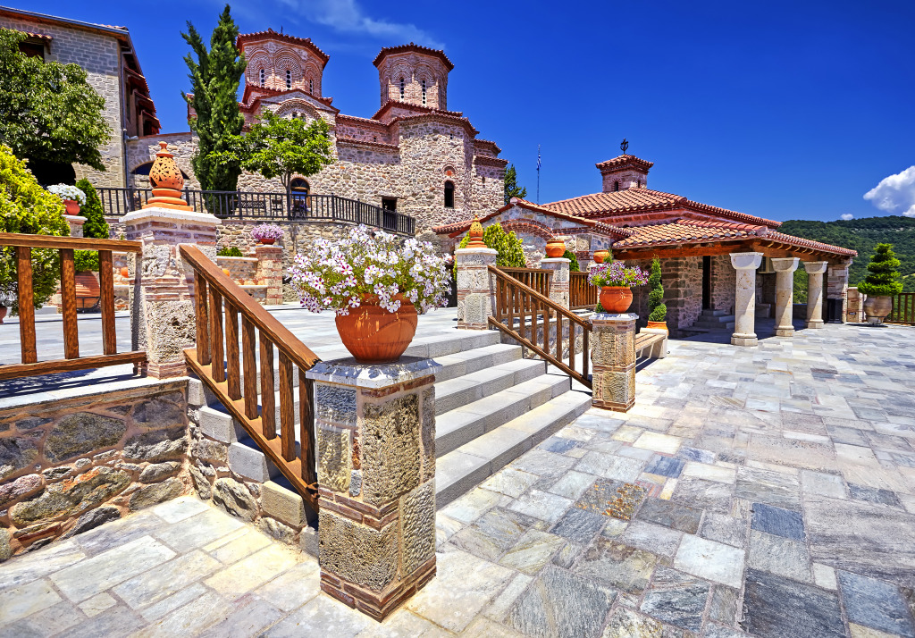 Monastery of Varlaam, Meteora, Greece jigsaw puzzle in Puzzle of the Day puzzles on TheJigsawPuzzles.com