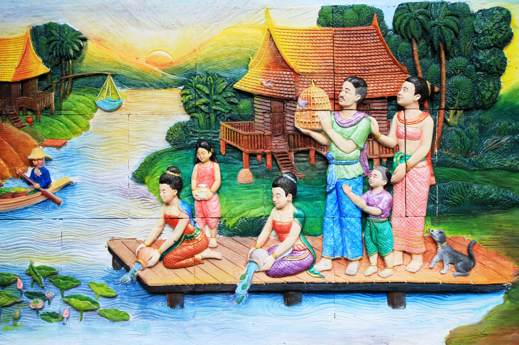 Culture traditionnelle Thaï jigsaw puzzle in Personnes puzzles on TheJigsawPuzzles.com
