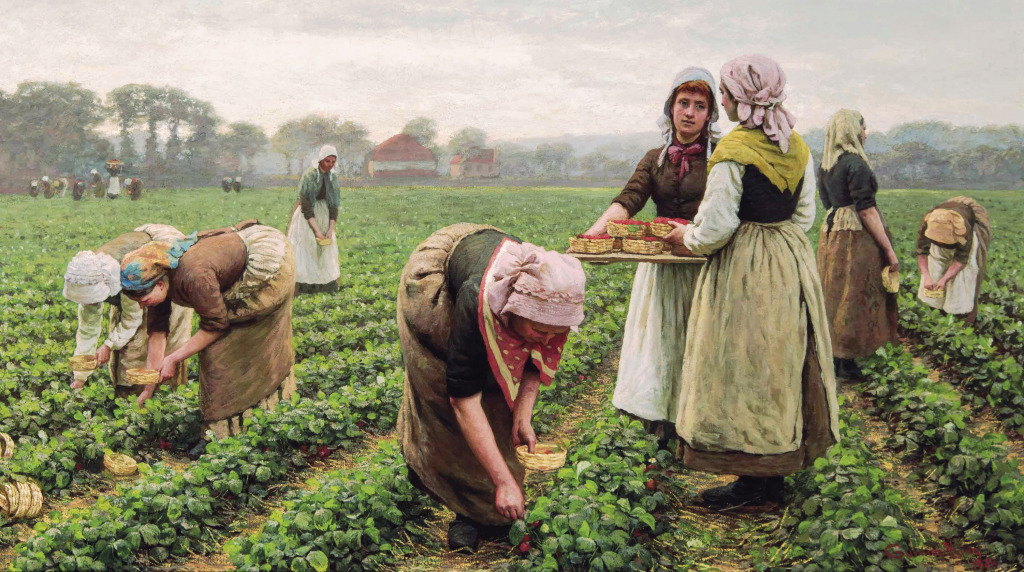Strawberry Gatherers jigsaw puzzle in Piece of Art puzzles on TheJigsawPuzzles.com