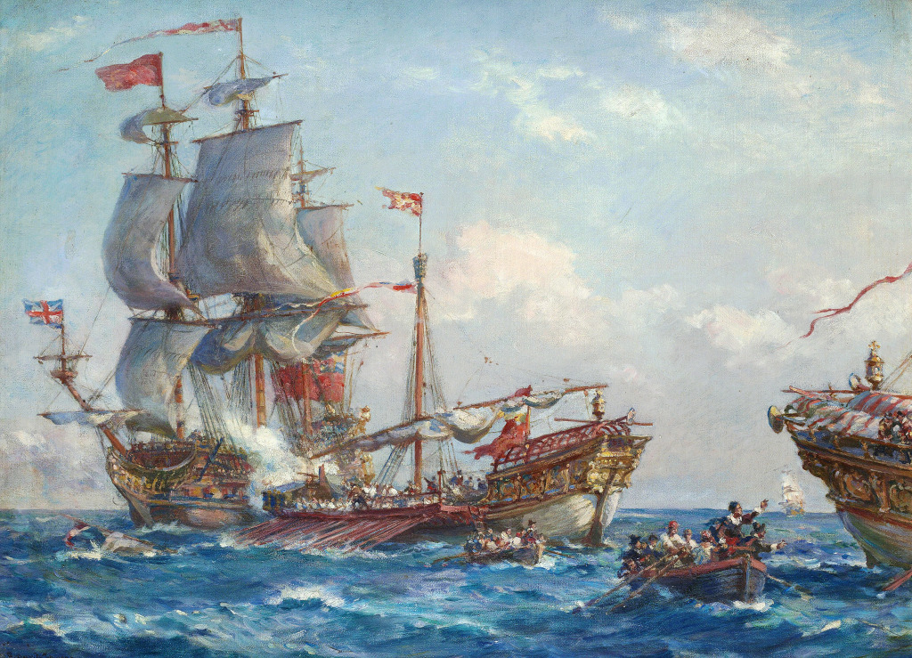 A Naval Skirmish jigsaw puzzle in Piece of Art puzzles on TheJigsawPuzzles.com