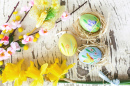 Spring Flowers and Easter Eggs