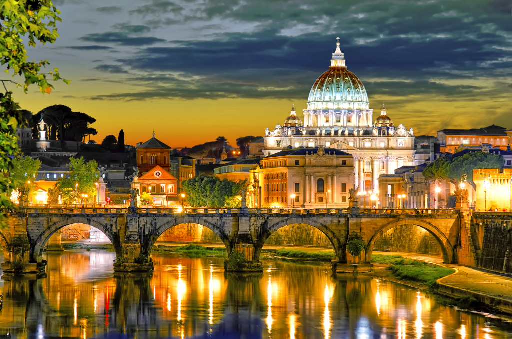 St. Peter's Cathedral, Rome, Italy jigsaw puzzle in Bridges puzzles on TheJigsawPuzzles.com