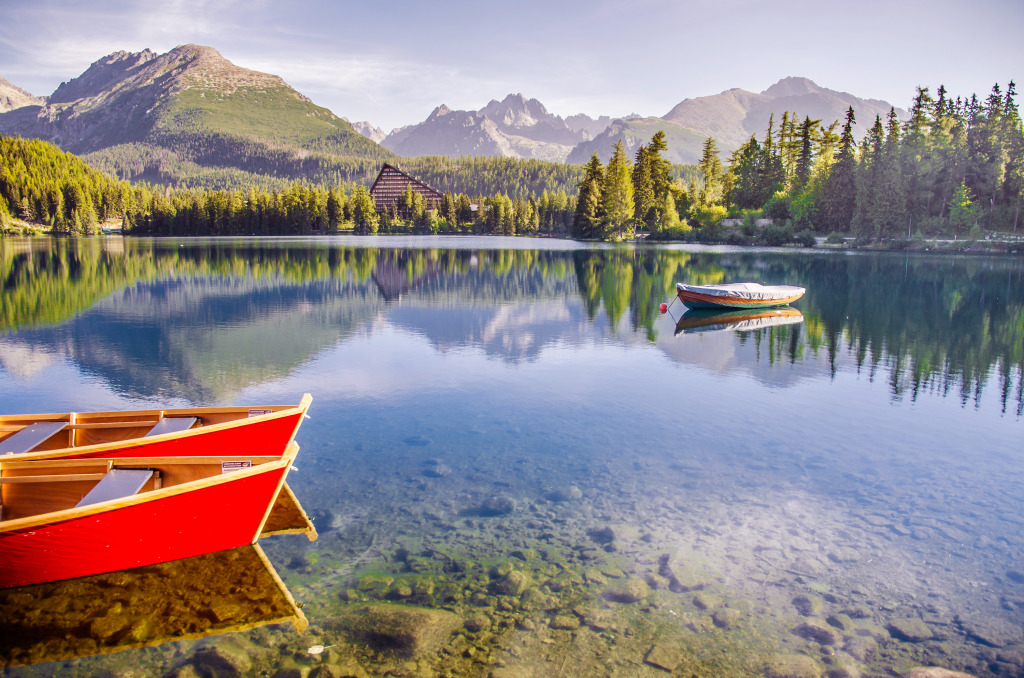 Summer Morning Lake jigsaw puzzle in Great Sightings puzzles on TheJigsawPuzzles.com