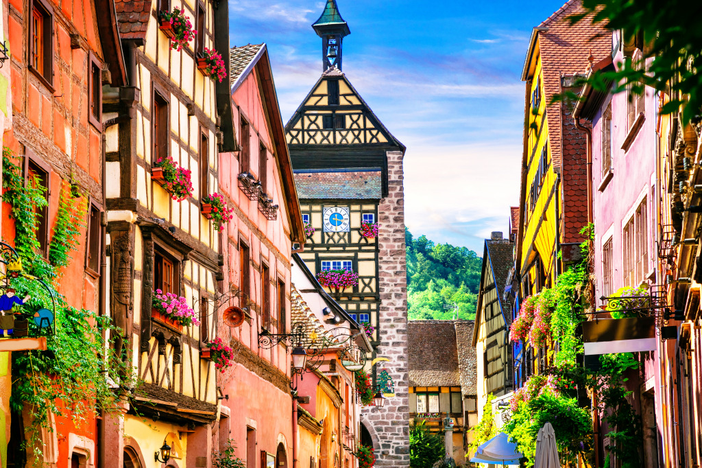 Riquewihr, Alsace, France jigsaw puzzle in Paysages urbains puzzles on TheJigsawPuzzles.com