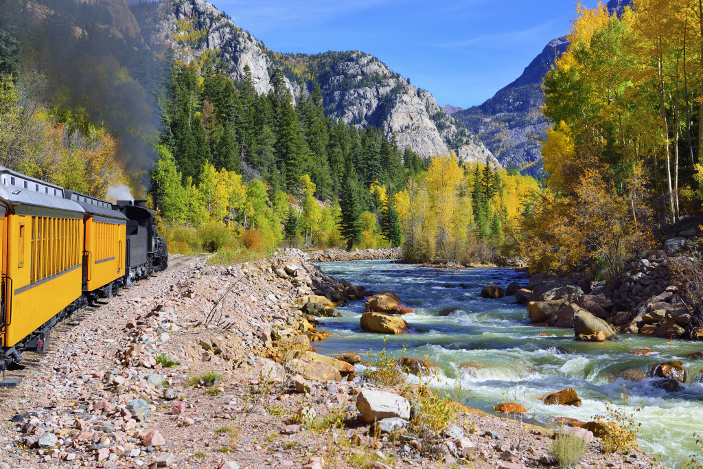 Mountains of Colorado During Foliage Season jigsaw puzzle in Waterfalls puzzles on TheJigsawPuzzles.com