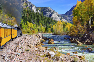 Mountains of Colorado During Foliage Season jigsaw puzzle in Waterfalls ...