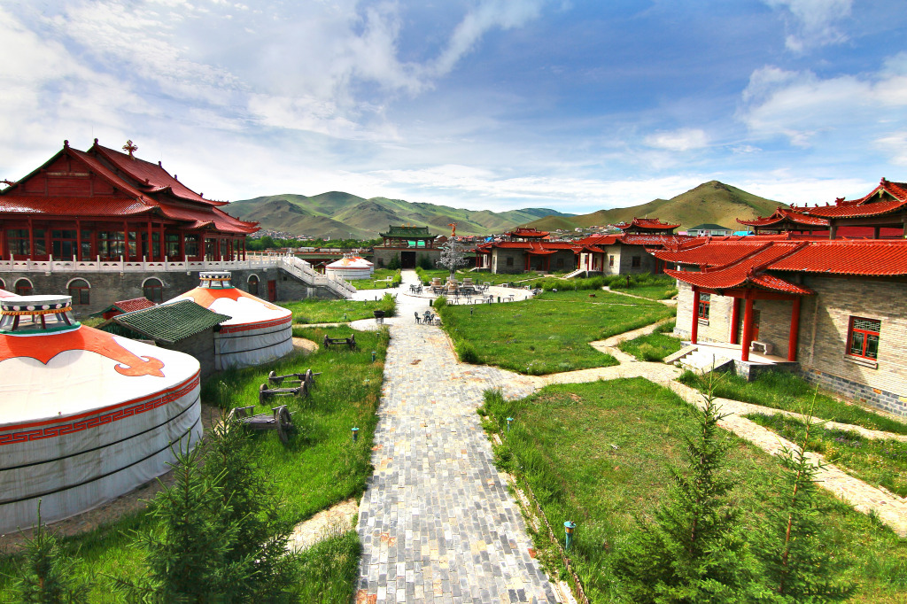 Le Ger Camp Ulaanbaatar, Mongolie jigsaw puzzle in Magnifiques vues puzzles on TheJigsawPuzzles.com