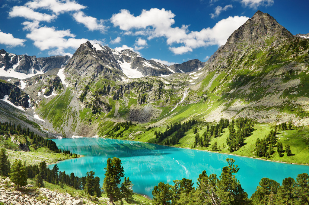 Mountain Lake jigsaw puzzle in Great Sightings puzzles on TheJigsawPuzzles.com