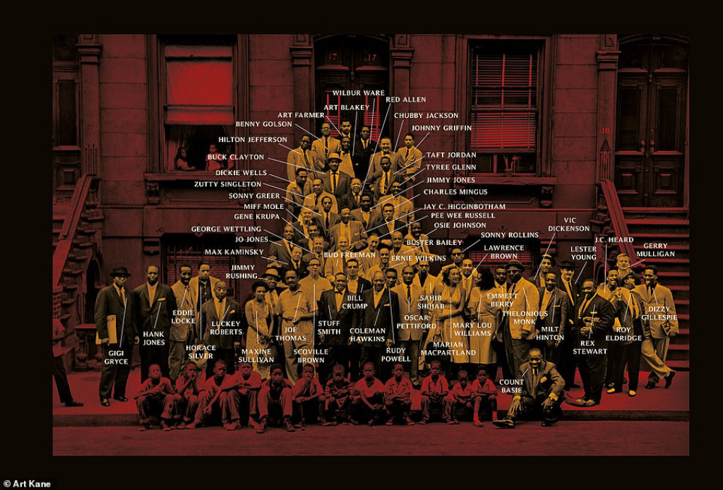 NYC Harlem Jazz Greats 1958 Color Names jigsaw puzzle in William Mann puzzles on TheJigsawPuzzles.com